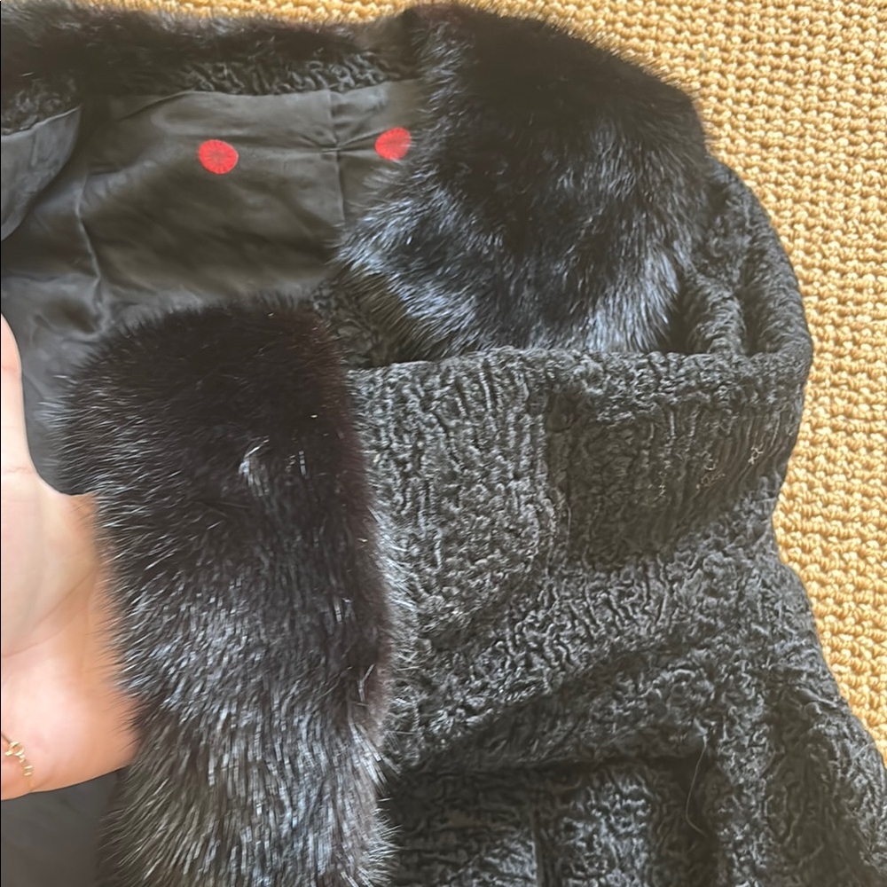 Vintage Mink Sheep Fur Cropped Jacket - Picture 6 of 10